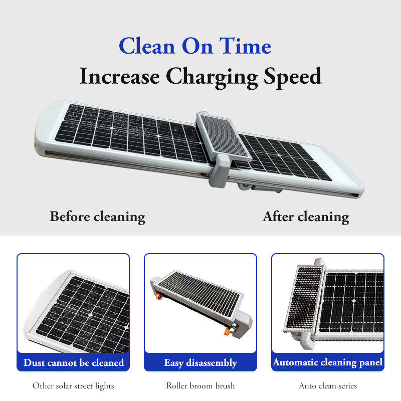 self-cleaning solar street light self-cleaning solar street light