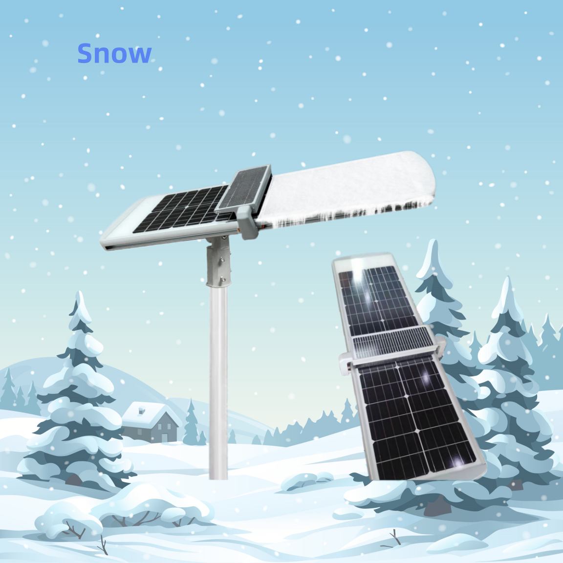 Integrated solar street light