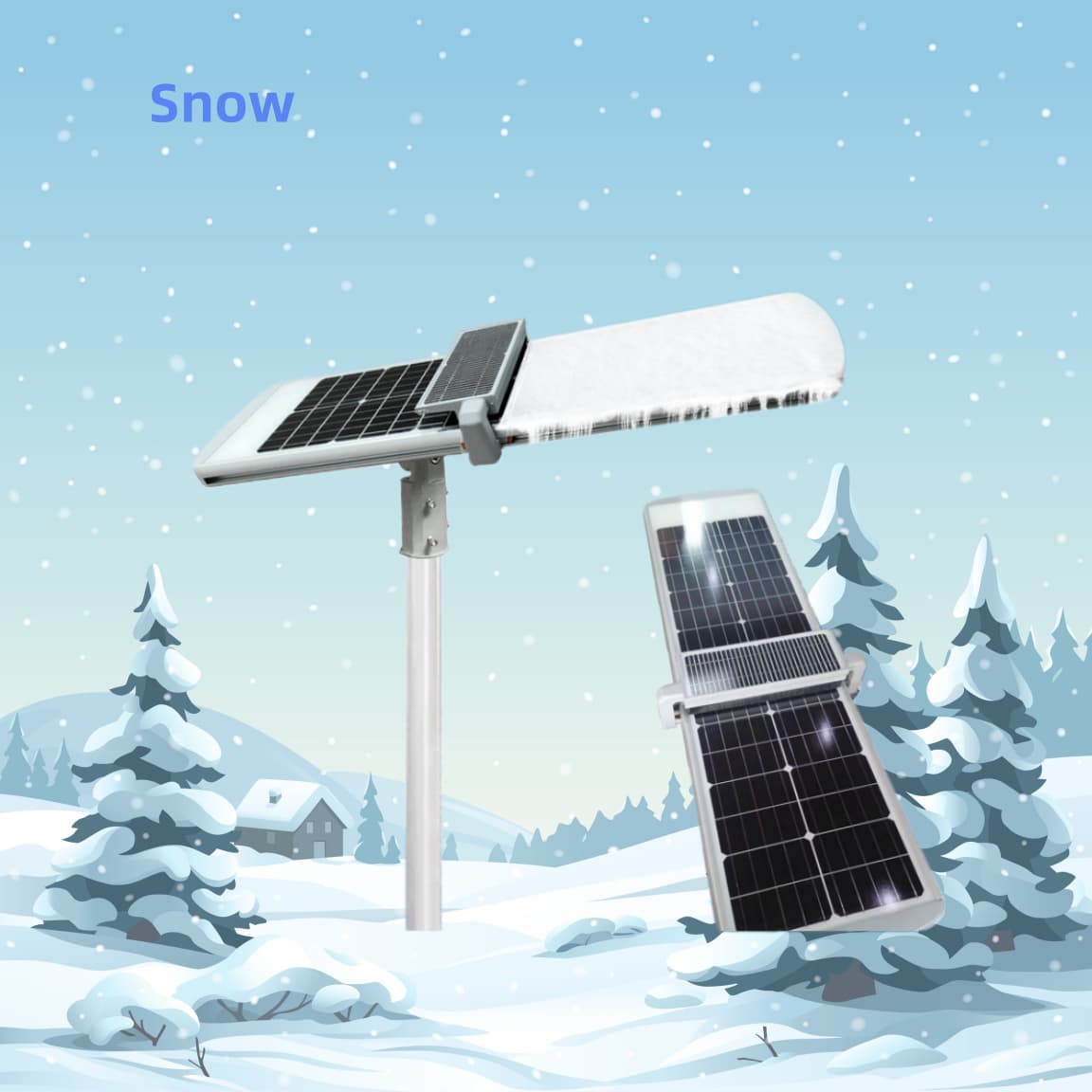 Self-cleaning Integrated Solar Street Light