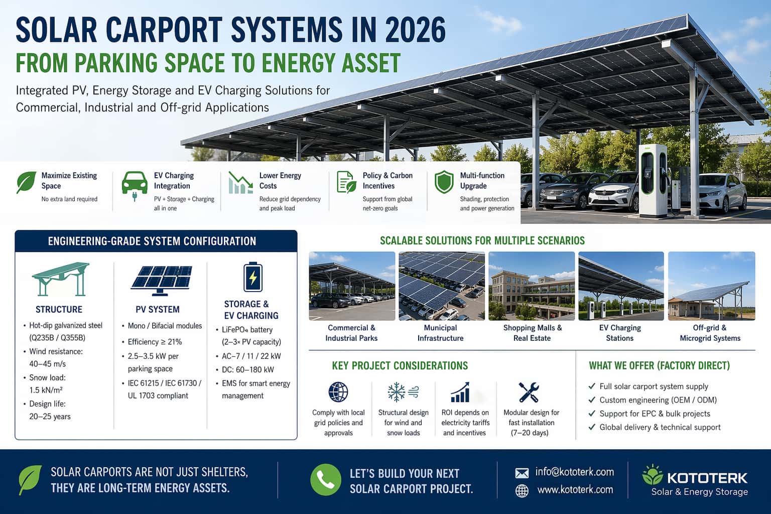 Solar Carport System: 2026 Global Trends, Technical Specs, and C&I Project Solutions
