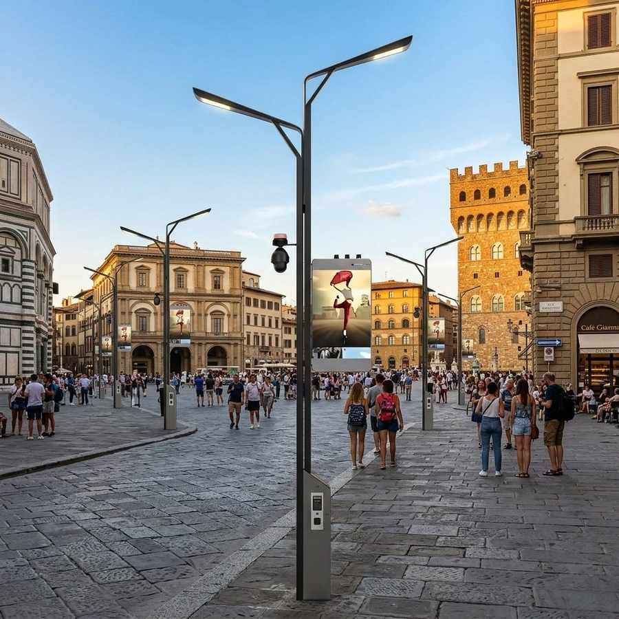 5G Smart Pole highway modern design