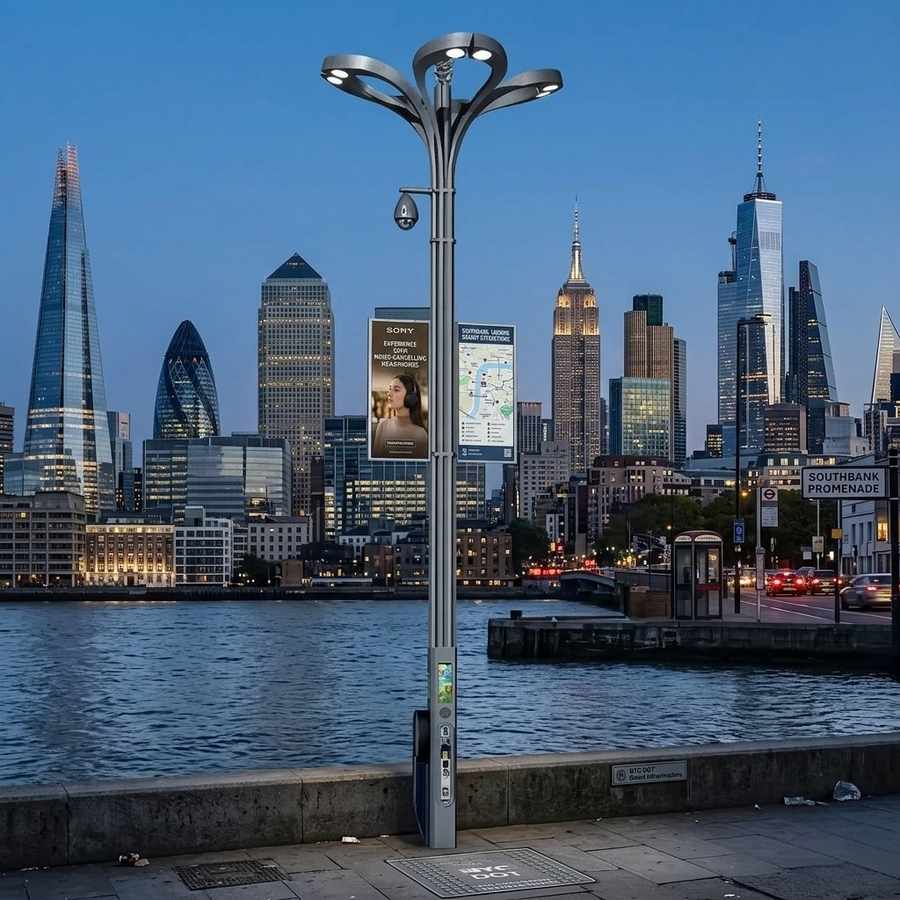 5G Smart Pole scenic road dual display